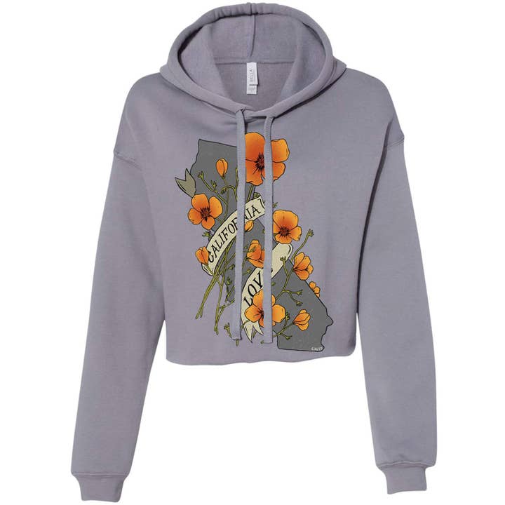 Poppies CA Love Storm Cropped Sudadera con capucha para venta al por mayor de State Bliss