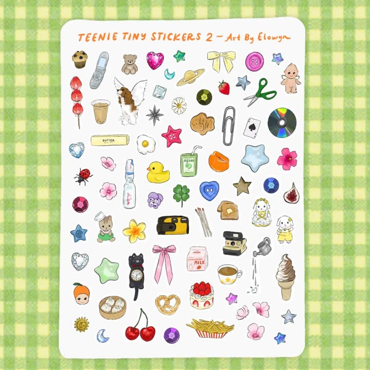 Art By Elowyn - Wholesale Sticker - 5x7 Teenie Tiny Stickers Sheet Version 2