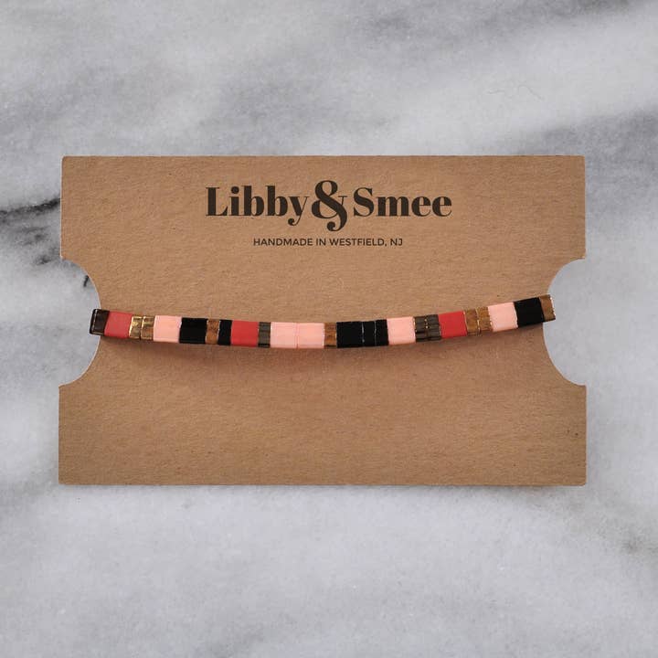 Libby & Smee - Wholesale Beaded Bracelet - Stackable Stretch Tile Bead Bracelets