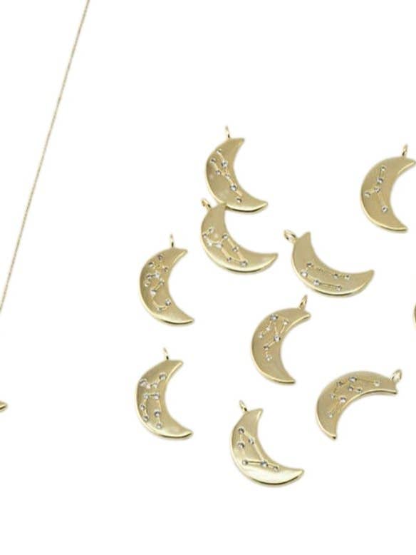 Collar con colgante del zodiaco de la luna de para venta al por mayor de Links & Locks