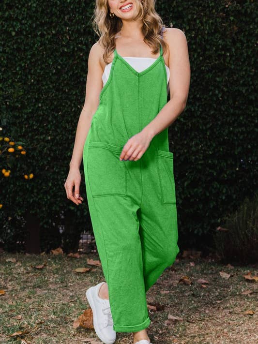 Plus oversized, stevig gewassen gebreide jumpsuit voor wholesale door Oddi