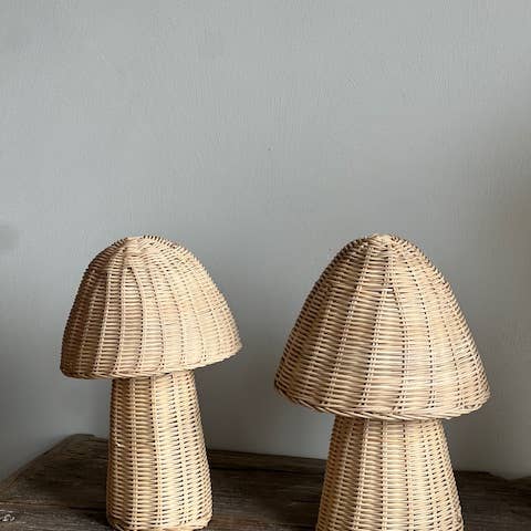 Sisi, house of style BV - Wholesale Accent/Desk Lamp - Sisi rattan table lamp, Mushroom7