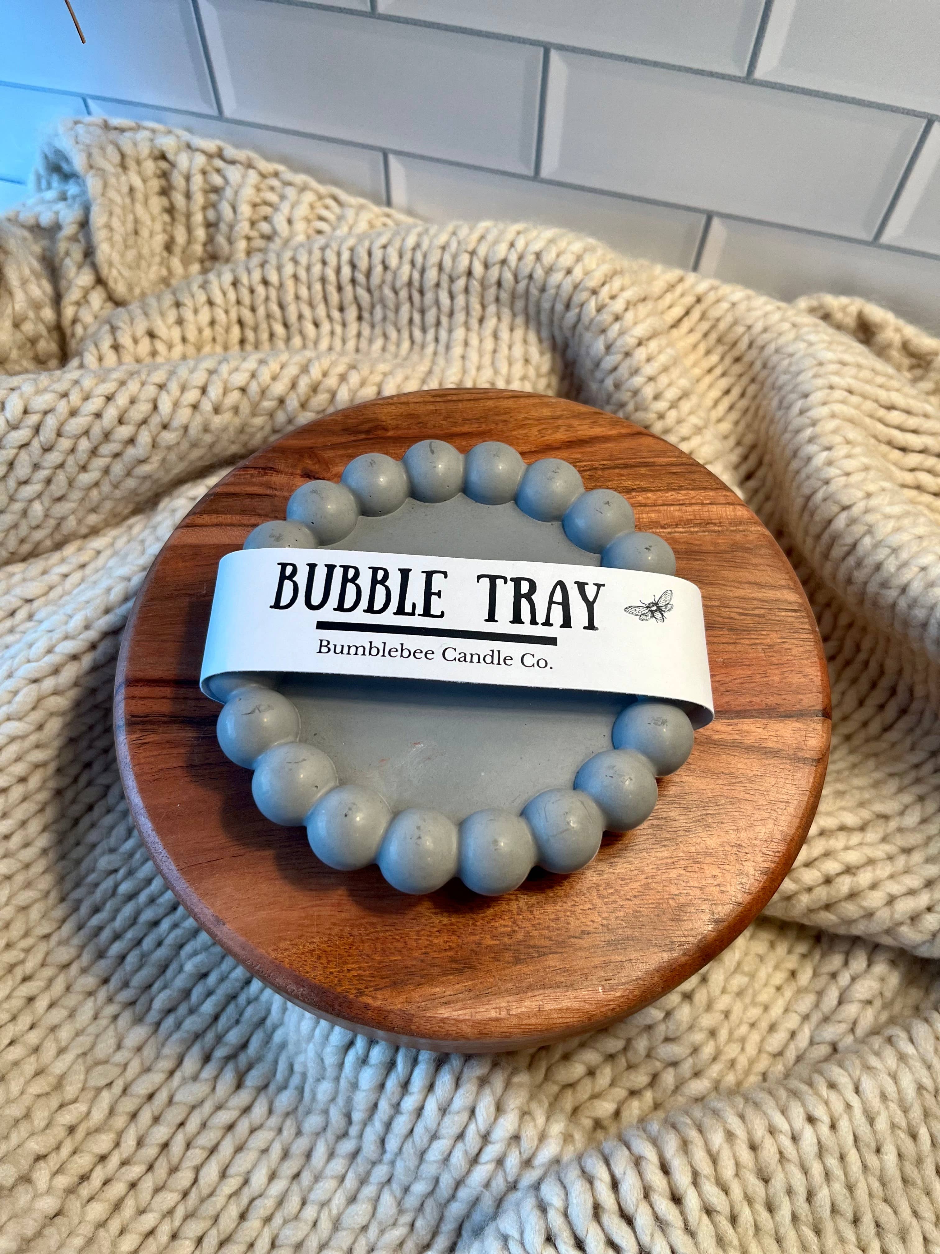 Bumblebee Candle Co. - Wholesale Candle Holder - Round Bubble Tray | Decorative Candle Coaster & Jewelry Dish0