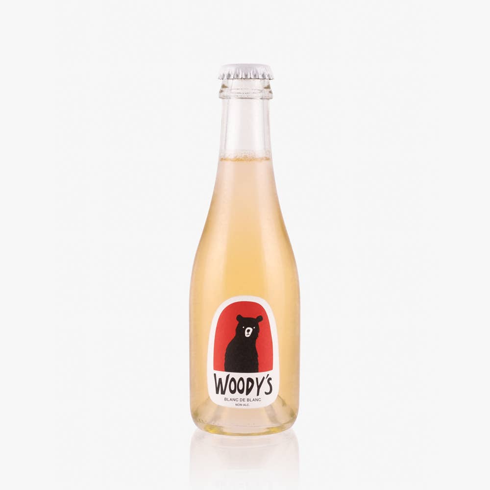 Woody's - Wholesale Non-Alcoholic Spirits/Wine/Beer - Mini Woody's Non-Alcoholic Blanc de Blanc (187ml)