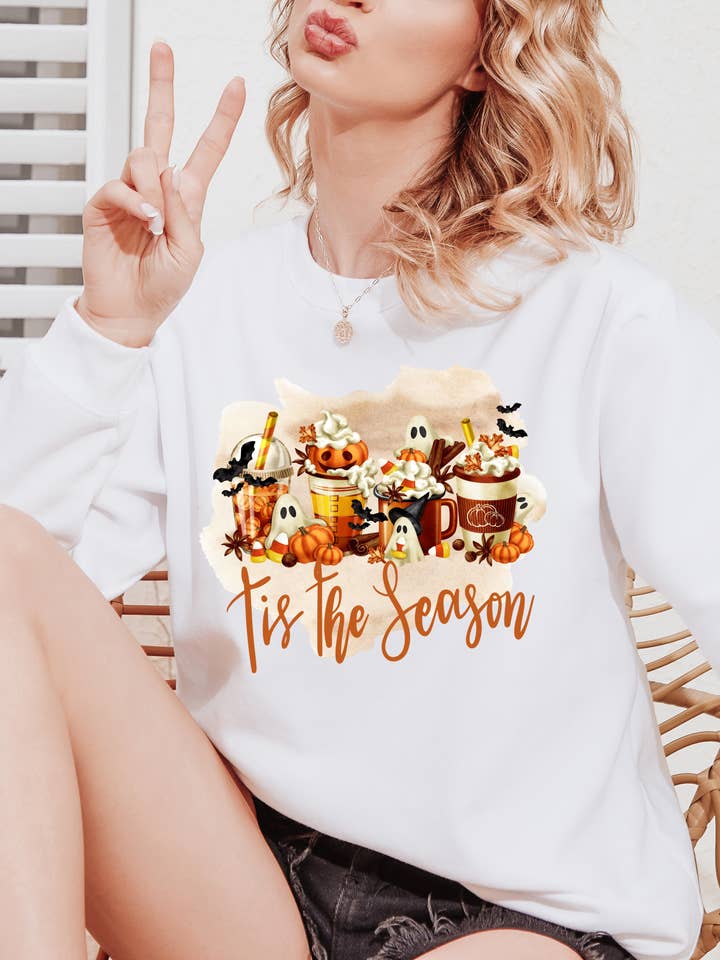 Halloween Coffee Sweatshirt, Fall and Halloween T-shirt for wholesale by Be X'treme Designs LLC