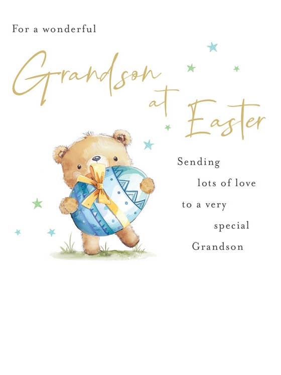 Påskekort, Barnebarn, Bjørn & æg for engroshandel hos Piccadilly Greetings