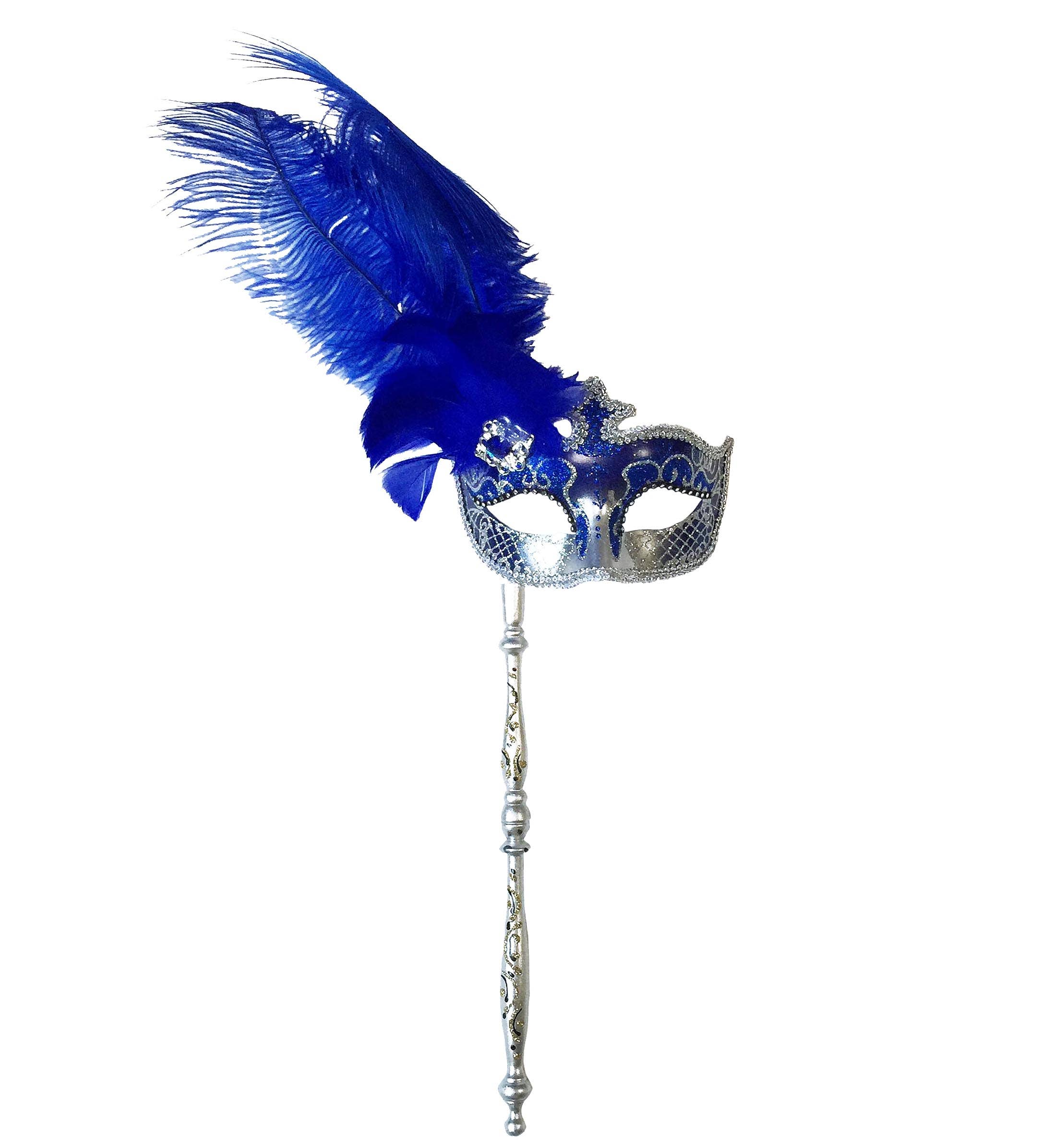 Mardi Gras Creations - Wholesale Costume - Women's - Anarkali Mask With Eye Detail With Detachable Stick7