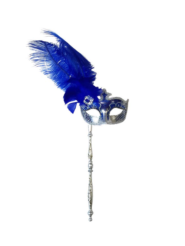 Mardi Gras Creations - Wholesale Costume - Women's - Anarkali Mask With Eye Detail With Detachable Stick7