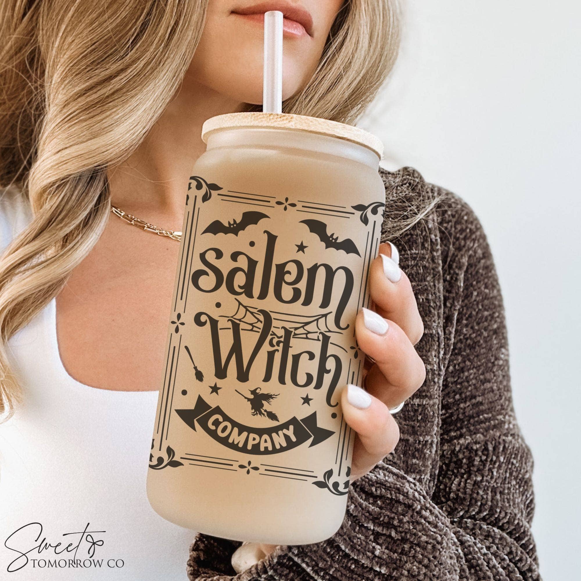 Cataleya Designs Studio LLC - Wholesale Drinking Glass/Cup - Salem Witch Company Halloween Glass Spooky Season Tumbler3