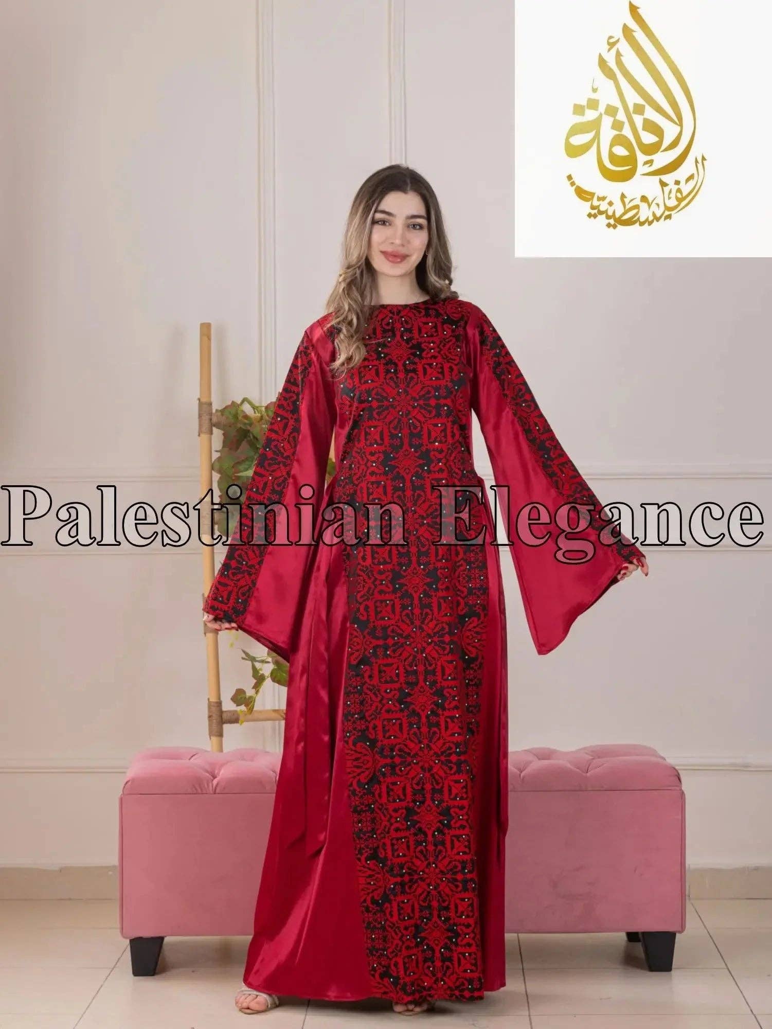 Palestinian Elegance - Wholesale Dress - Women's - Modern Zahra Embroidered Dress | Modest Palestinian Thobe3