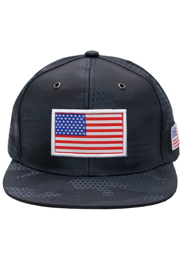 Cap Zone - Vendita all'ingrosso Cappellino con visiera piatta - Uomo - Bandiera Americana Itty Bitty Star Camouflage Nylon Snapback1