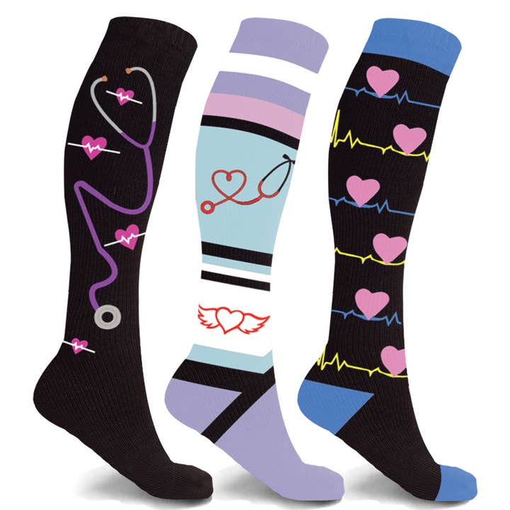 Extreme Fit Wholesale - Wholesale Socks - Unisex - COMPRESSION SOCKS WITH FREE DISPLAY (24-PAIRS)1