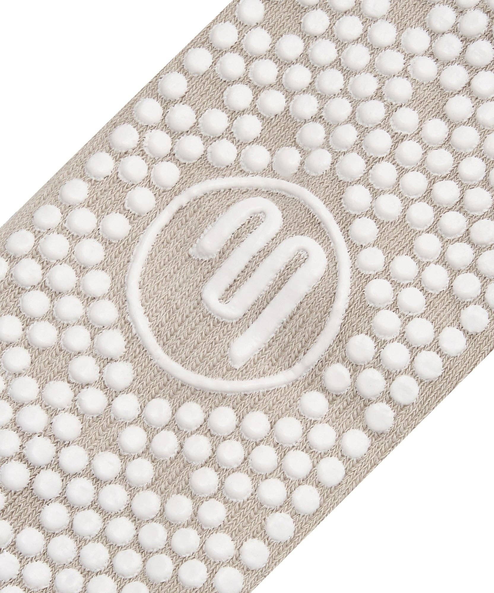 MoveActive - Wholesale Socks - Women's - Scrunch Non Slip Grip Socks - Oat Emerald Stripe Slouch3