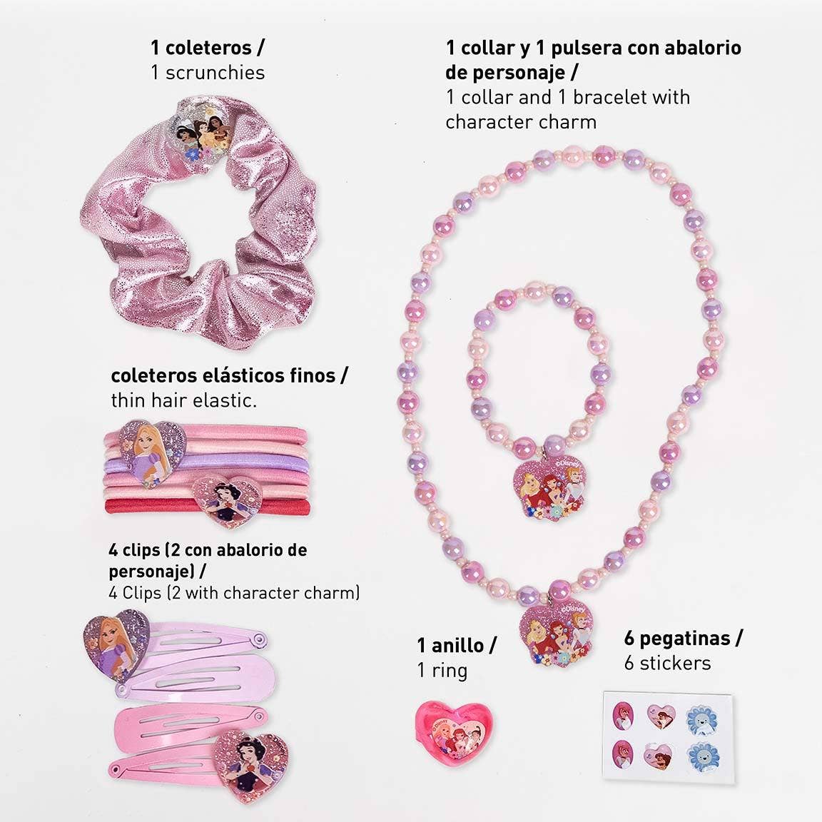 Mastoys, S.L. - Wholesale Hair Accessories Set - Kids - PRINCESS DISPLAY BEAUTY ACCESSORIES SET - 25000029341