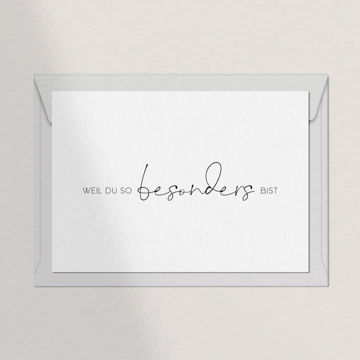 Postcard Because you're so special for wholesale by Debblschebbl Design Studio