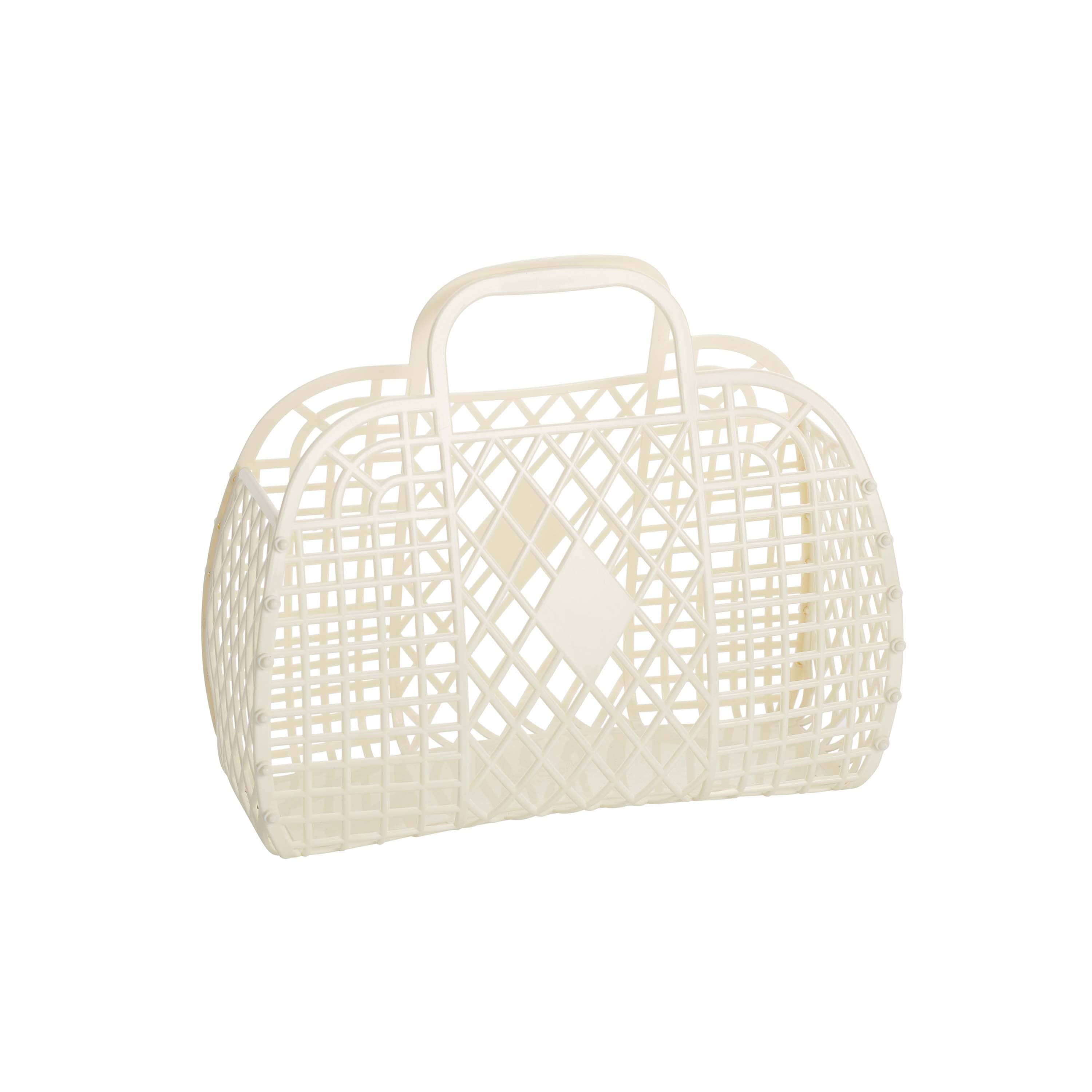 Felt in Bloom - Wholesale Basket - Retro Basket Small ~ Cream
