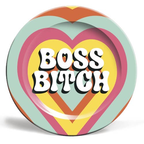 ART WOW - Wholesale Dinner Plate - Plates 'Boss Bitch' by Giddy Kipper