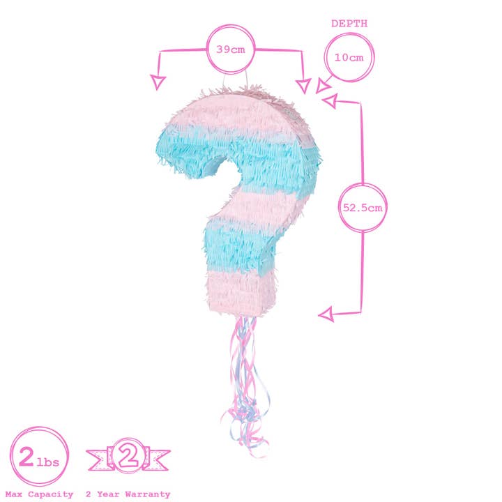 Rinkit Ltd - Wholesale Party Favor - 2pc Gender Reveal Pull String Pinata Set with Blindfold - By