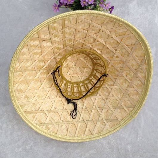 2 x Bamboo Hat Handmade Round Hats Handcraft Multiple Use Summer Shade for wholesale by everythingbamboo