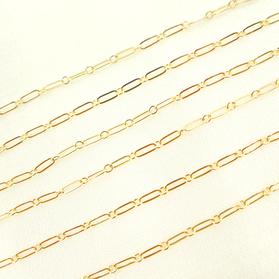 Tresor Jewelry Inc. – wholesale Link & chain necklace – 141FGF.  Yellow Gold Filled Flat Cable Link Chain2