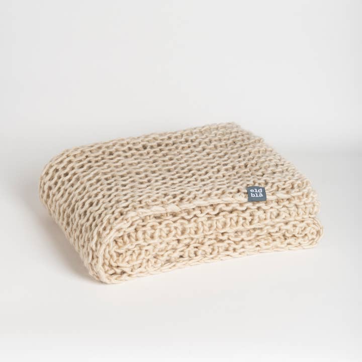 Plaid 017 / RÄT en laine de Gotland 100 % pour la vente par eldblå