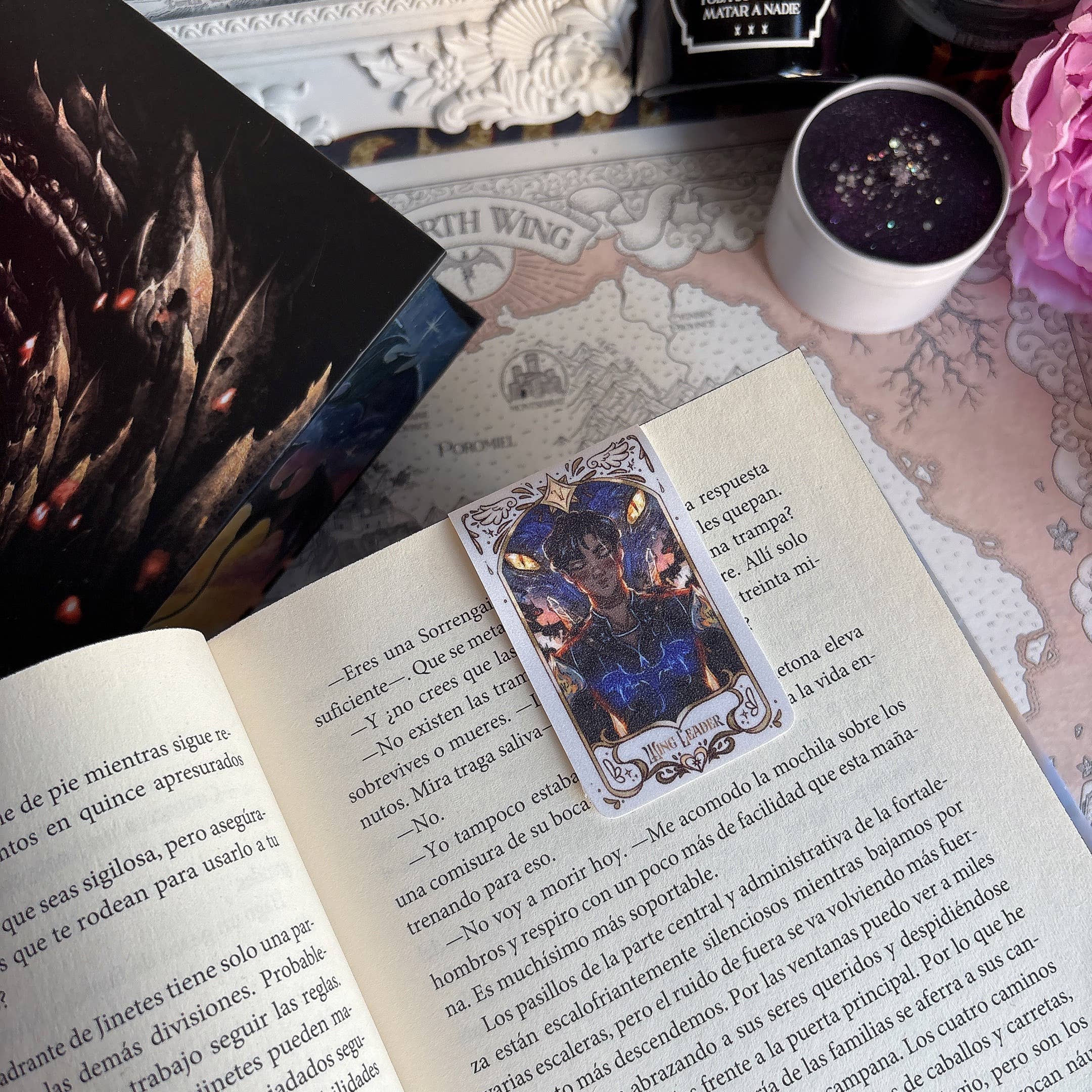 Alsace’s Art - Wholesale Bookmark - Magnetic Bookmark Xaden Tarot Card, Glitter Effect.0