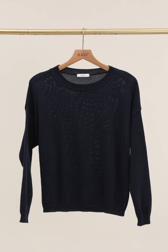 NAÏS PARIS - Vendita all'ingrosso Maglione tricot - Donna - Maglione girocollo a maniche corte in 100% cotone2