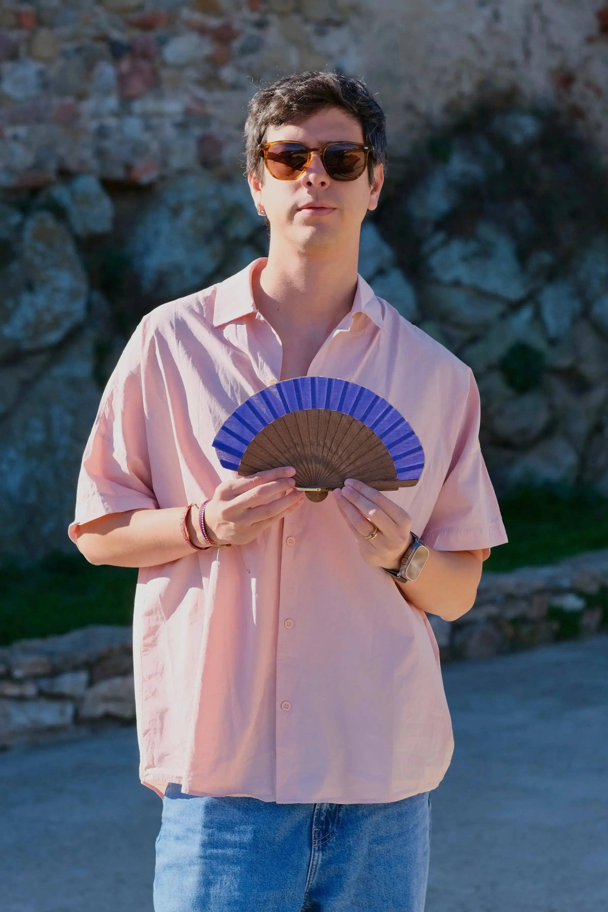 ràfega abanicos - Wholesale Handheld Folding Fan - Abanico Petitó Arándano1