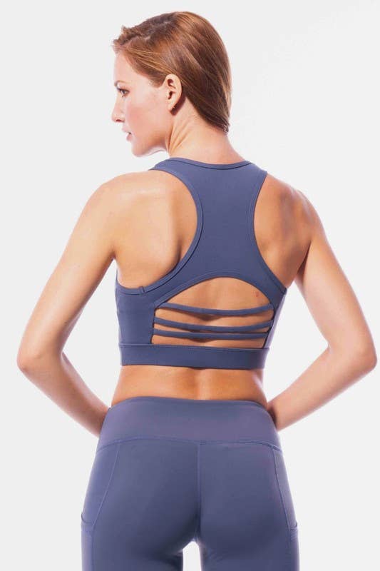Yira - Venta al por mayor Sujetador deportivo - Mujer - Top de sujetador con espalda de tiras y cuello en V de malla7