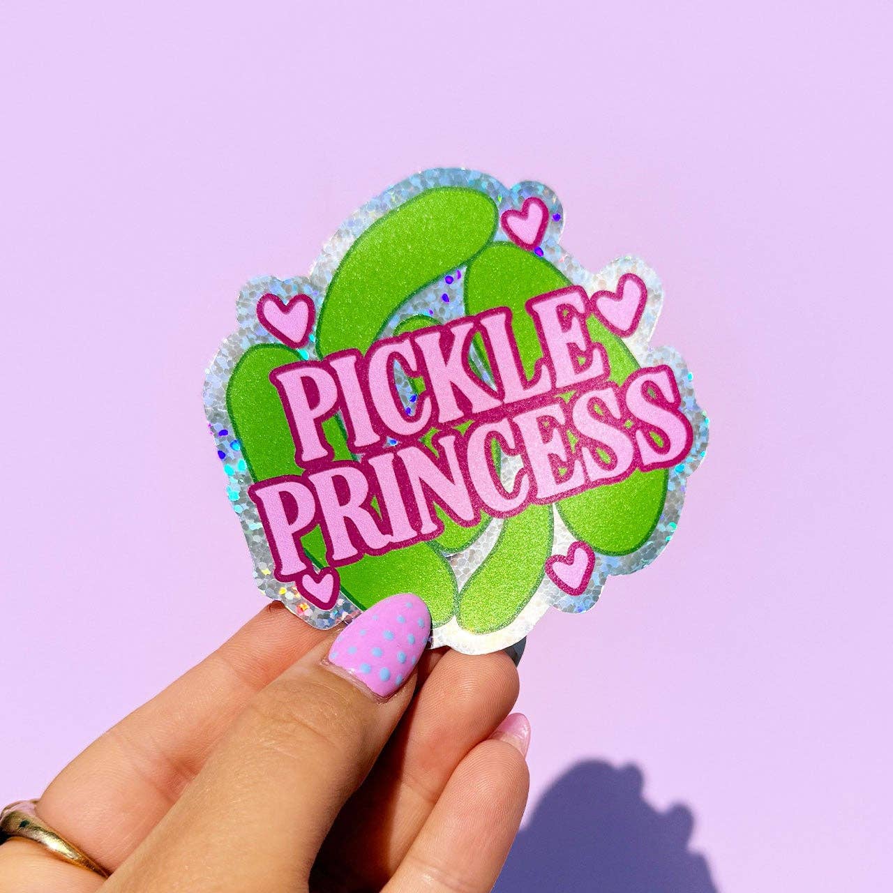 Printed Weird – wholesale Sticker – Pickle Princess Glitter Sticker