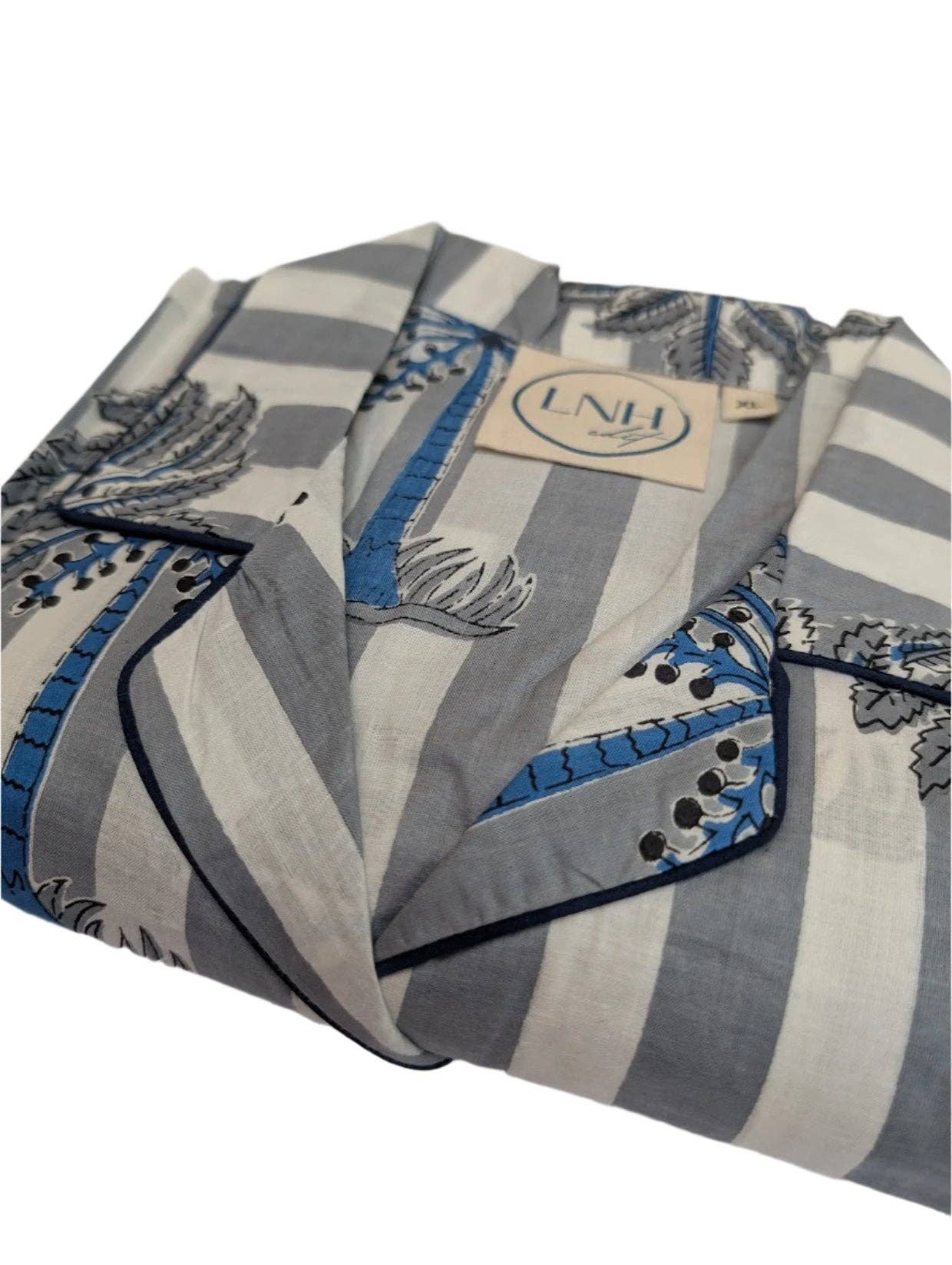 LNH EDIT - Wholesale Sleepwear Set - Women's - Palm Grey Pyjama Set1