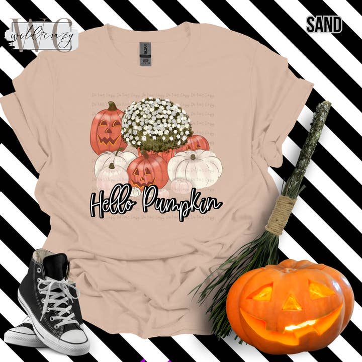 HALLO PUMPKIN TEE | HERBST-T-SHIRT für den Großhandel von Wild+Crazy Tees and More