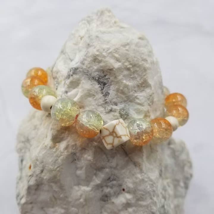 The Pretty Jewellery - Wholesale Beaded Bracelet - Glitter Glass Beaded Bracelet