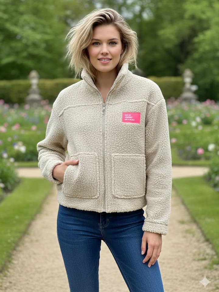 Sherpa zip jacket for wholesale by VICTORIA&ISAAC