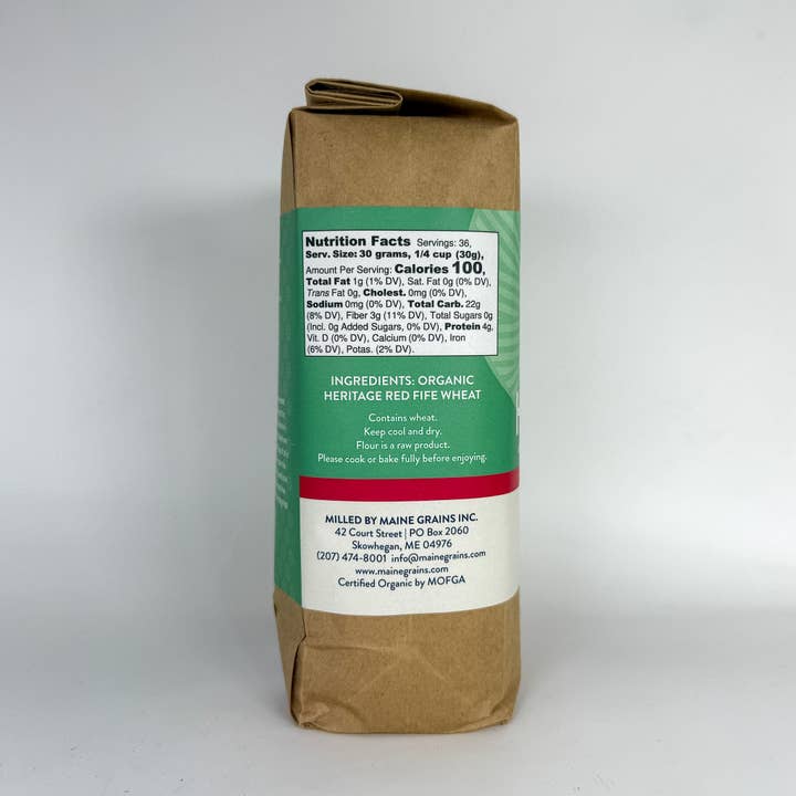 Maine Grains - Wholesale Flour - Organic Heritage Red Fife Wheat Flour / 6x2.4#3
