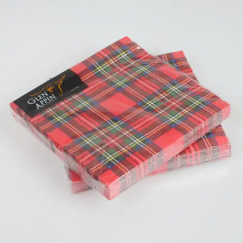 Dublin Gift Company - Wholesale Disposable Napkin - Scottish Royal Stewart Tartan Napkins1