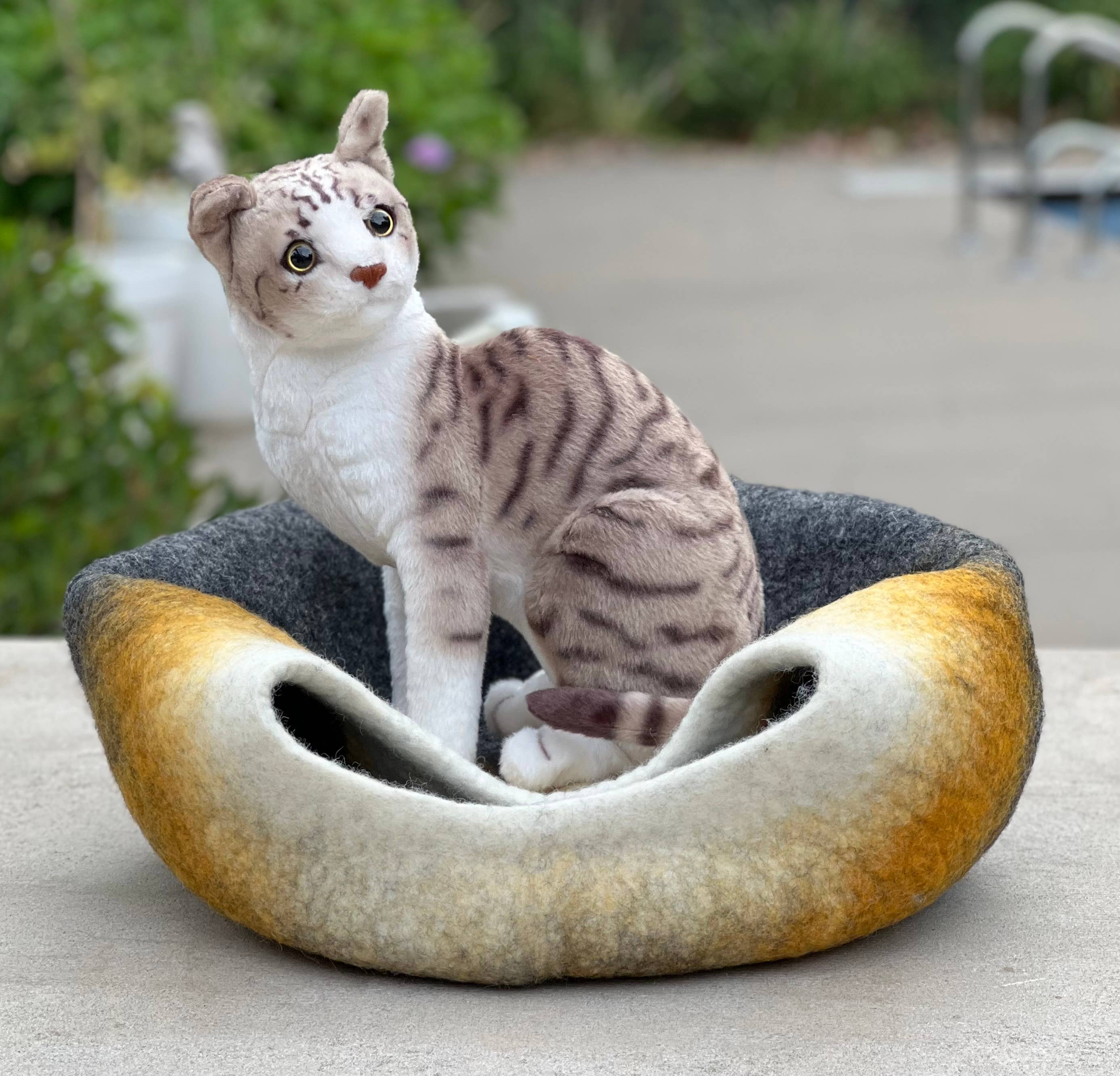 Lungta Imports – casota - Gato e cão por atacado – Caverna para Gatos de Lã Tingida à Mão / Cama e Casa Quente para Gatos5