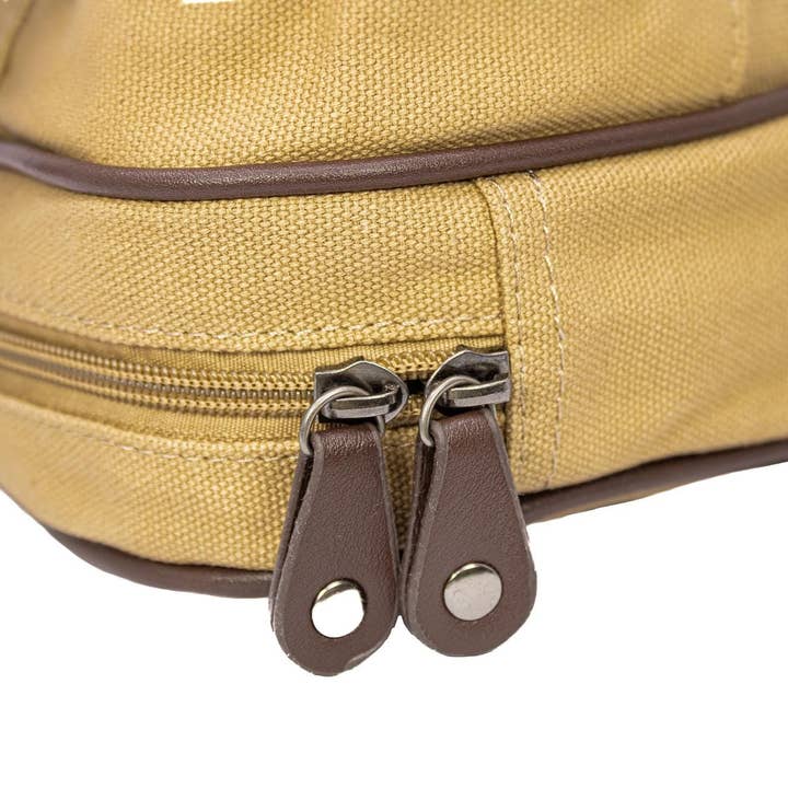 Khaki USC Gamecocks Men's Canvas Toiletry Bag. for wholesale on Faire4