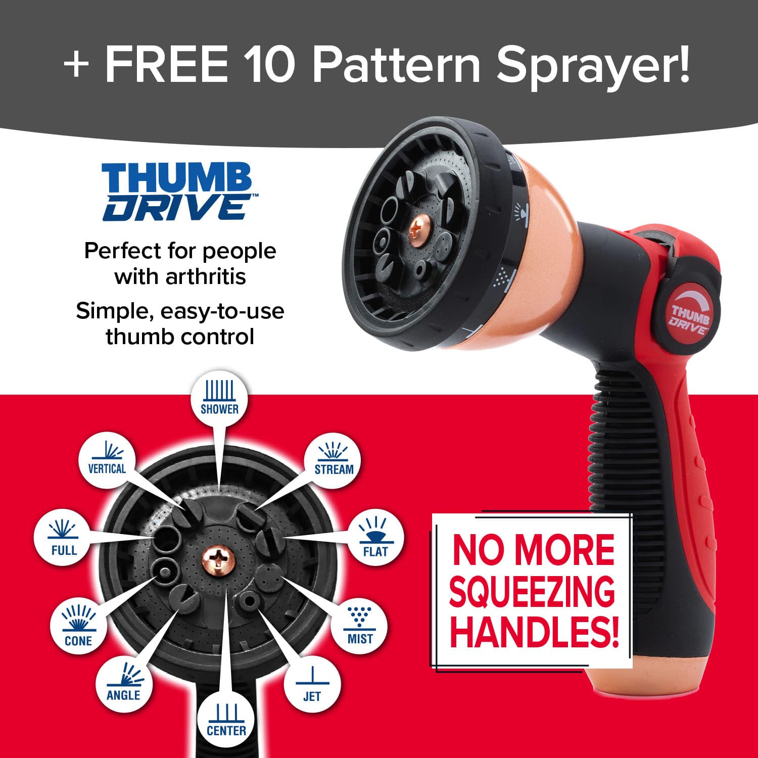 BulbHead - Wholesale Garden Tool - Copper Head w/ Pocket Pivot | Expandable Garden Hose 75 ft6