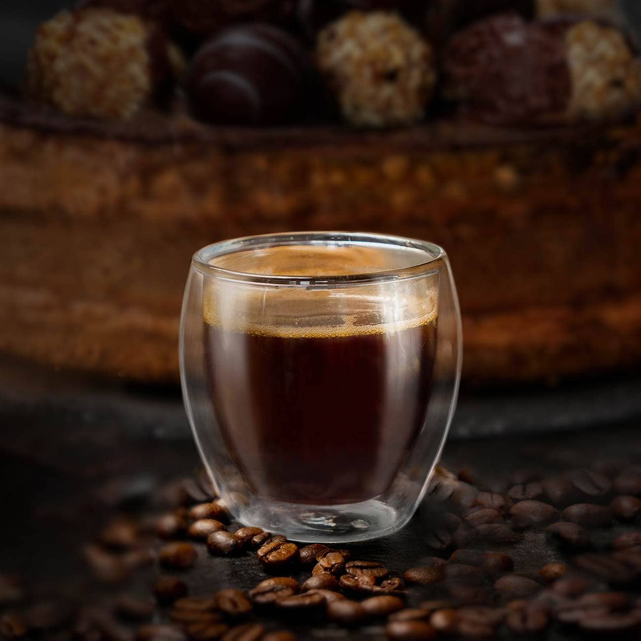 Creano – wholesale Kaffe-/Tékopp – Creano termoglas för espresso, set om 6, 100 ml dubbelväggiga glas6