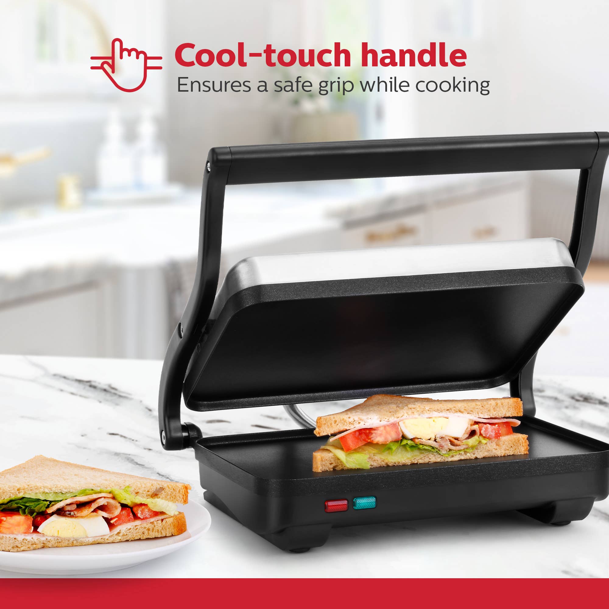Holstein Housewares - Wholesale Kitchen Appliance - Griddle Panini Press Grill & Gourmet Sandwich Maker14