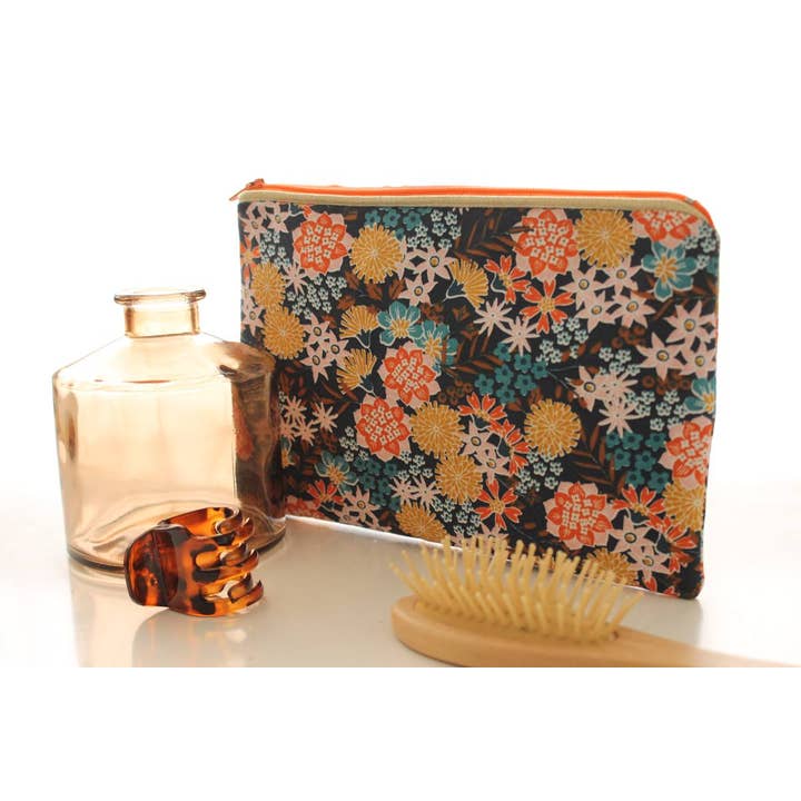 Pochette con cerniera Alna blue garden per la vendita all'ingrosso da parte di Sabrina Trefle