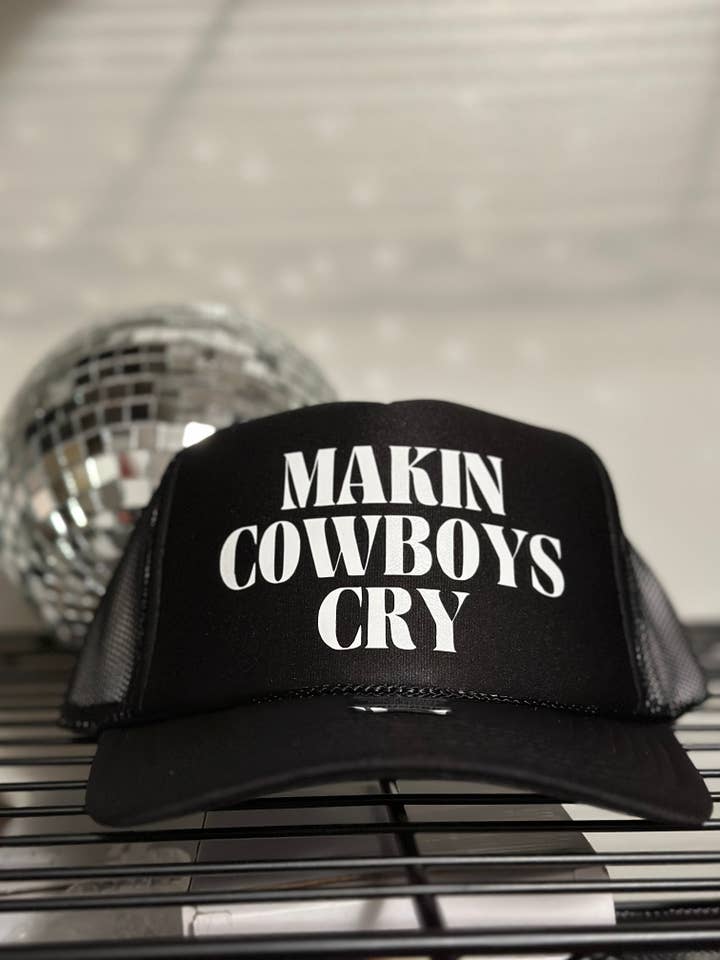 Makin Cowboys Cry Trucker Hat for wholesale by Hill + Hyde&Co