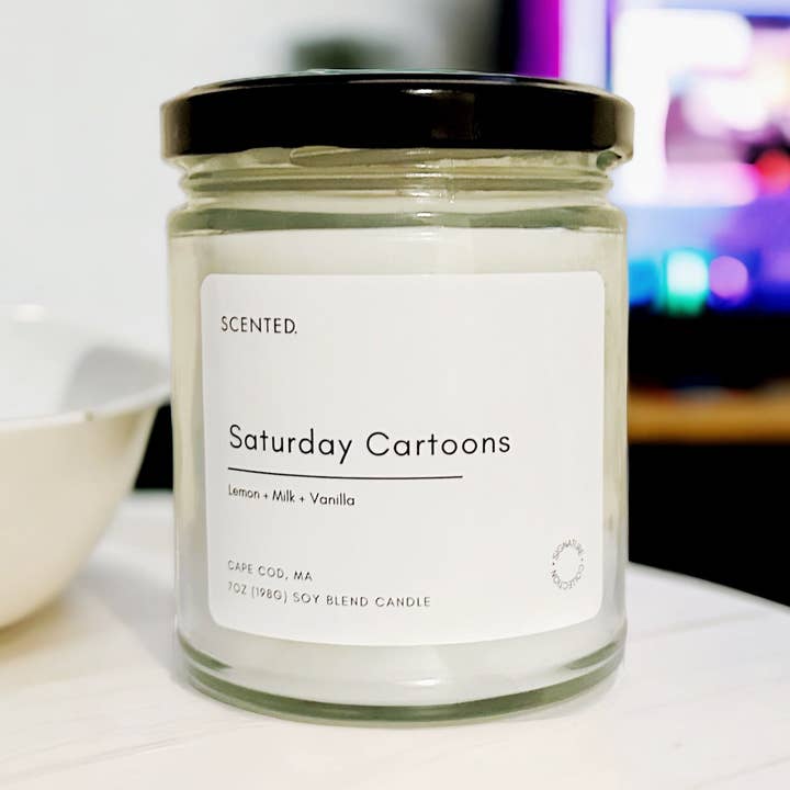 Saturday Cartoons - 7oz Candle for wholesale by SCENTED.