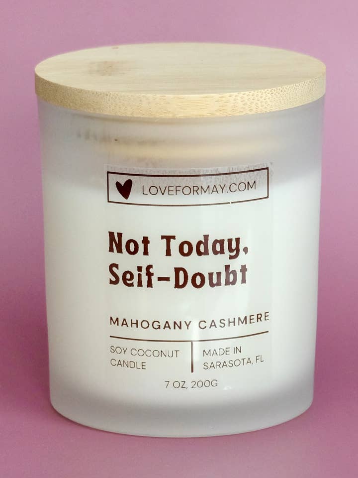 Mahogany Cashmere Fun Manifestation Candle for wholesale by Love for May Candle Co