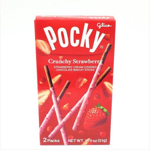 Pocky Crunchy Strawberry Sticks 10 Ct 1.79 Oz Tray for wholesale by Long Island Candy Factory