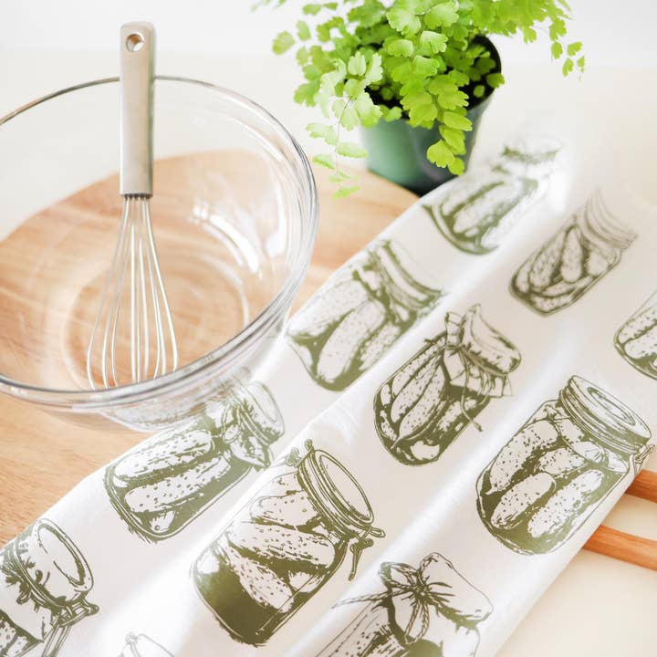 Highland Ridge | Handmade Home Decor - Wholesale Tea Towel - Pickle Tea Towel