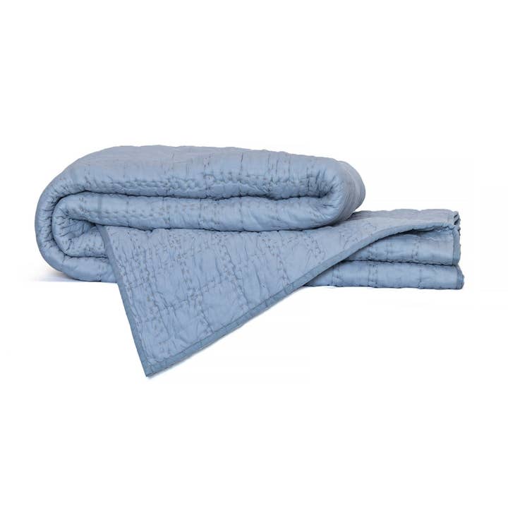 Neem Living - Wholesale Quilt - Check Box Quilt 92"x96"7