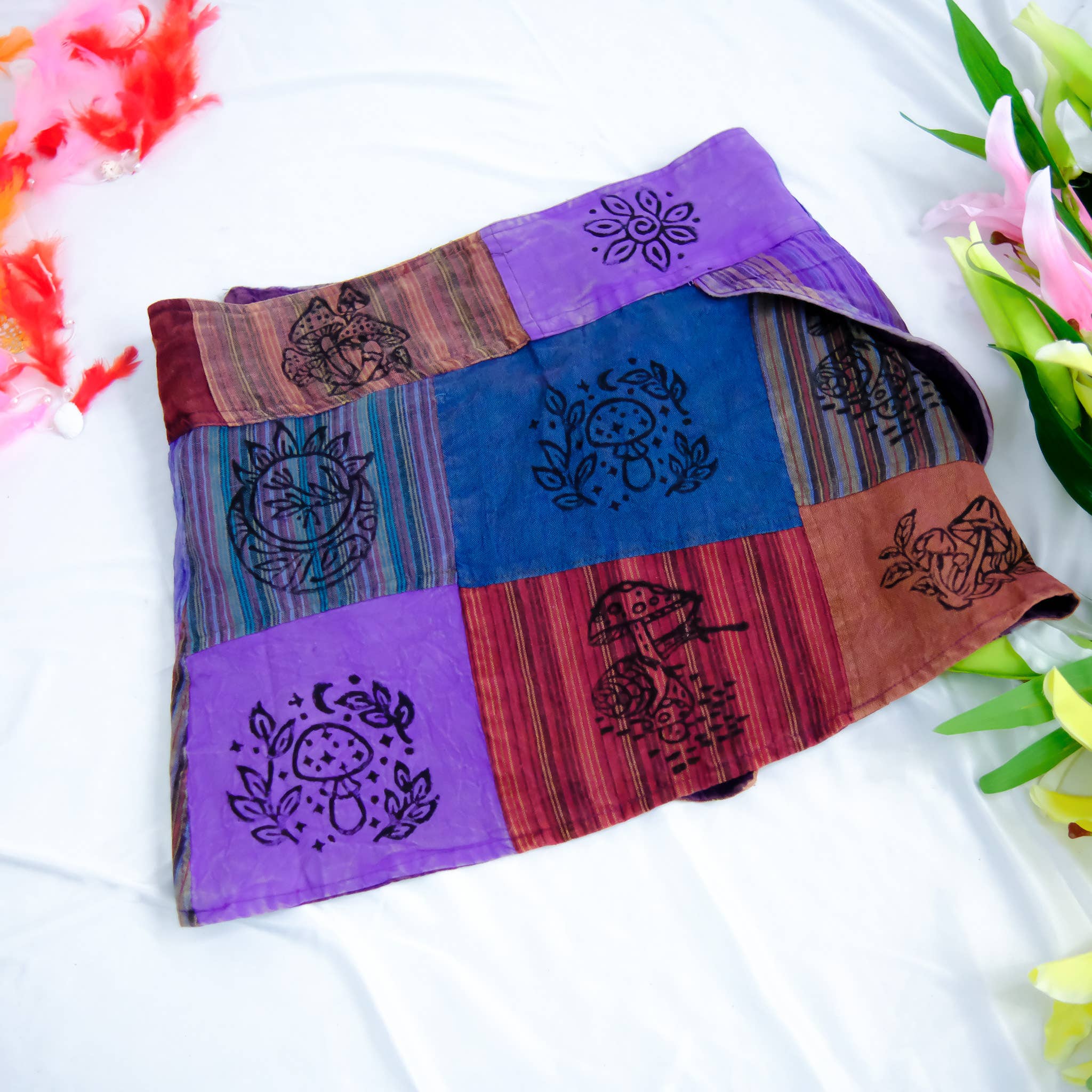 Karma Nepal Crafts - Wholesale Skirt - Women's - Patchwork Skirt with Button7