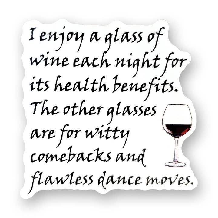 Sticker drôle | Je profite d'un verre de vin pour la vente par Tipsy Stickers